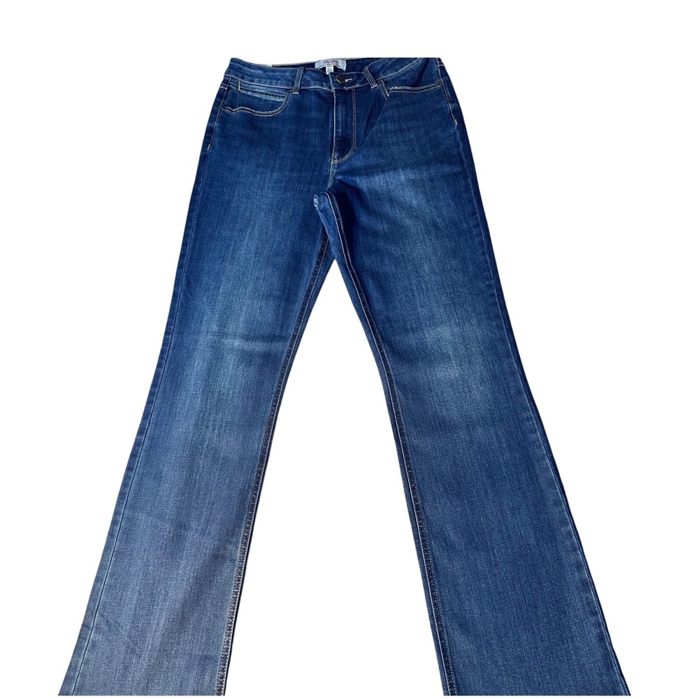 Wrangler Womens High Rise Bootcut Jeans Dark Blue Free To Stretch 12/32 New